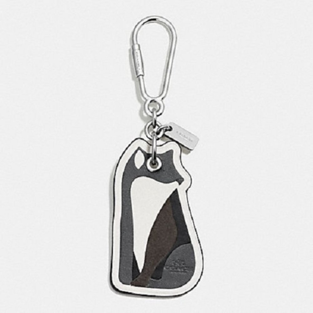 Coach Fox Novelty Leather Bag Charm Key Ring Key Chain KeyFob 54924 NEW